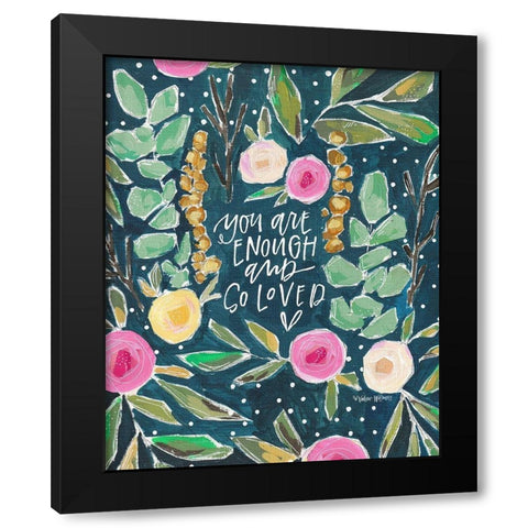 Enough Black Modern Wood Framed Art Print by Wieners, Valerie