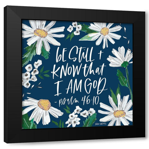 Be Still Black Modern Wood Framed Art Print with Double Matting by Wieners, Valerie