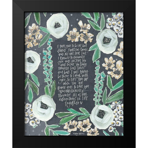 Vows Black Modern Wood Framed Art Print by Wieners, Valerie