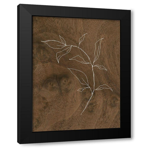 Wispy Wood I Black Modern Wood Framed Art Print with Double Matting by Wieners, Valerie