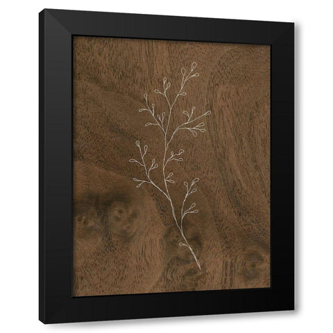 Wispy Wood II Black Modern Wood Framed Art Print with Double Matting by Wieners, Valerie