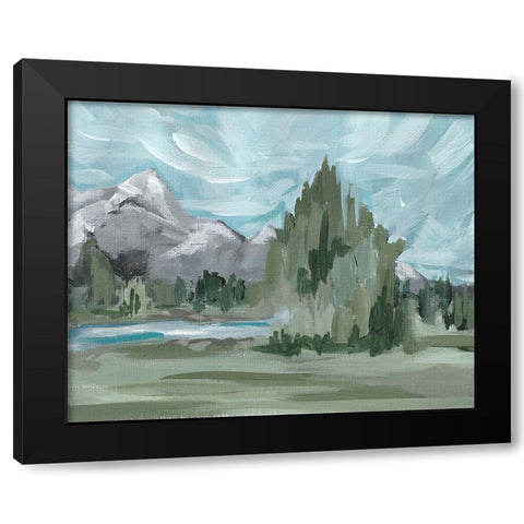Landscape II Black Modern Wood Framed Art Print with Double Matting by Wieners, Valerie
