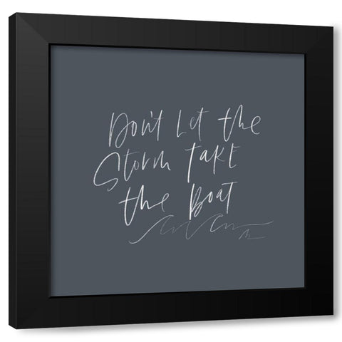 Take the Boat Black Modern Wood Framed Art Print by Wieners, Valerie