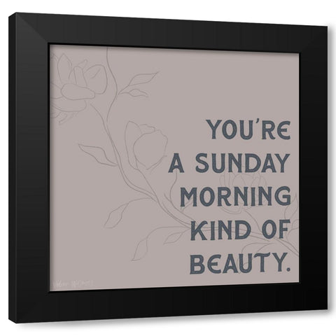 Sunday Morning Black Modern Wood Framed Art Print by Wieners, Valerie