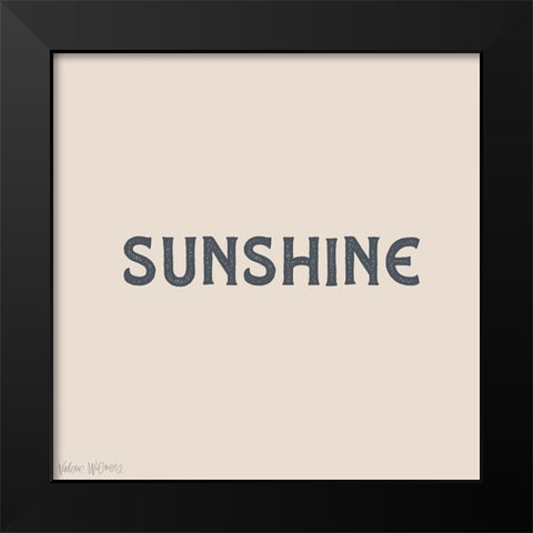 Sunshine Black Modern Wood Framed Art Print by Wieners, Valerie