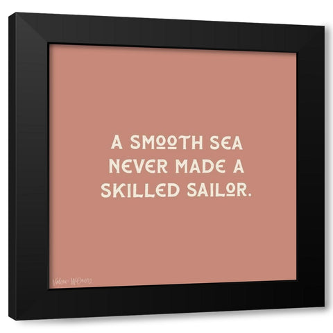 Smooth Sea Black Modern Wood Framed Art Print by Wieners, Valerie