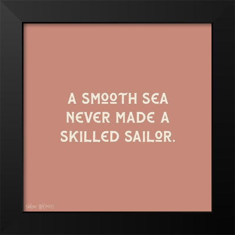 Smooth Sea Black Modern Wood Framed Art Print by Wieners, Valerie