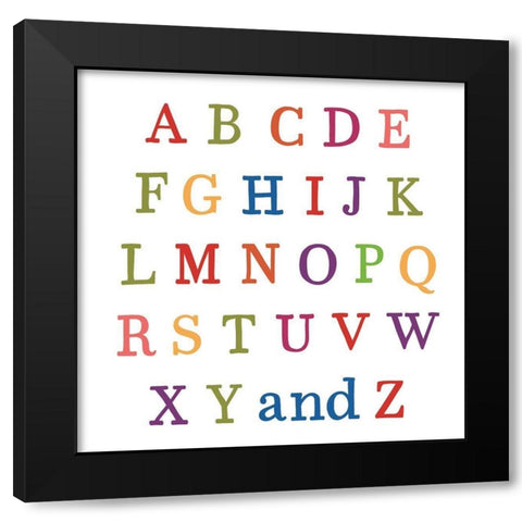 ABCs Black Modern Wood Framed Art Print by Wieners, Valerie