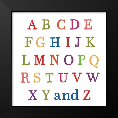 ABCs Black Modern Wood Framed Art Print by Wieners, Valerie