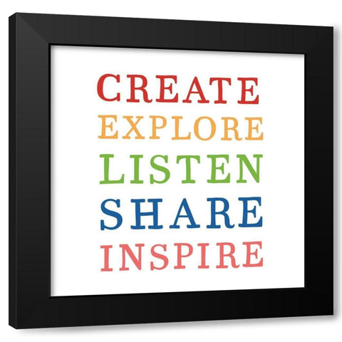 Create Black Modern Wood Framed Art Print by Wieners, Valerie