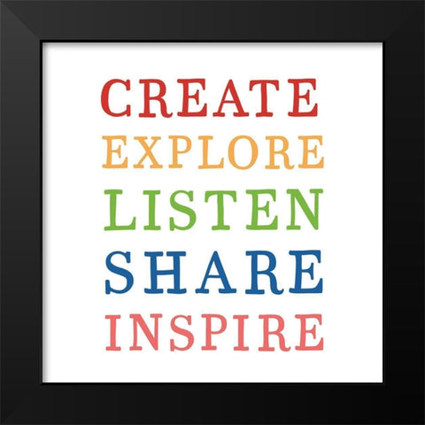 Create Black Modern Wood Framed Art Print by Wieners, Valerie