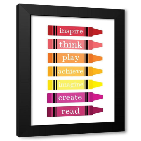 School Rules II Black Modern Wood Framed Art Print by Wieners, Valerie