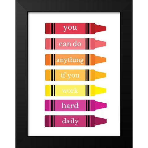 School Rules III Black Modern Wood Framed Art Print by Wieners, Valerie