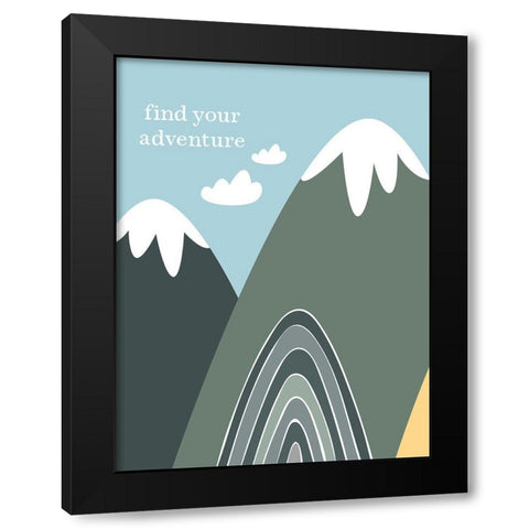 Adventure Black Modern Wood Framed Art Print with Double Matting by Wieners, Valerie