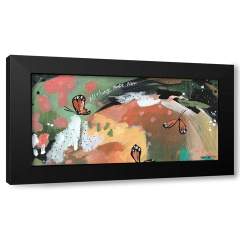 All Things New Black Modern Wood Framed Art Print with Double Matting by Wieners, Valerie