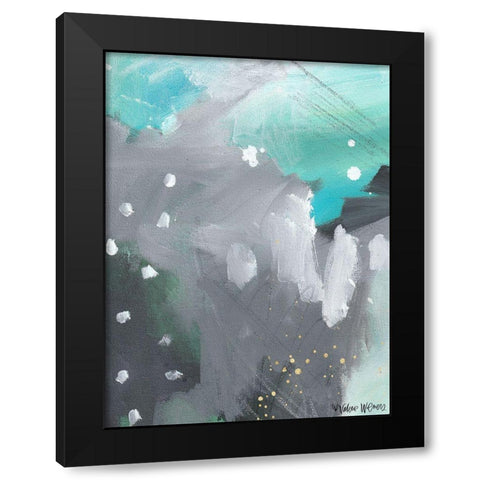 Cool Abstract Black Modern Wood Framed Art Print by Wieners, Valerie