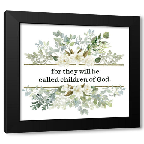 Children of God Black Modern Wood Framed Art Print by Wieners, Valerie