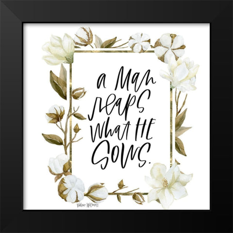 Reaps Black Modern Wood Framed Art Print by Wieners, Valerie