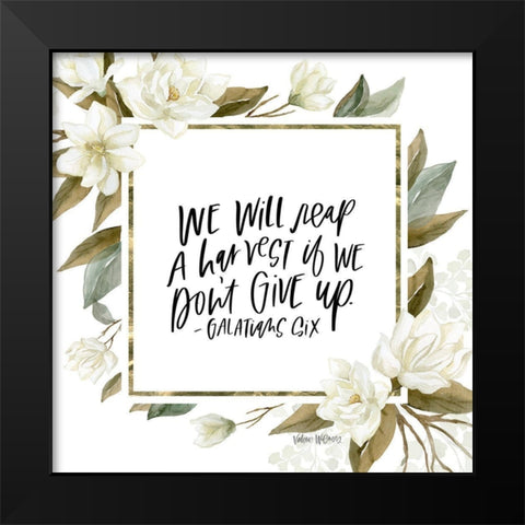 Dont Give Up Black Modern Wood Framed Art Print by Wieners, Valerie