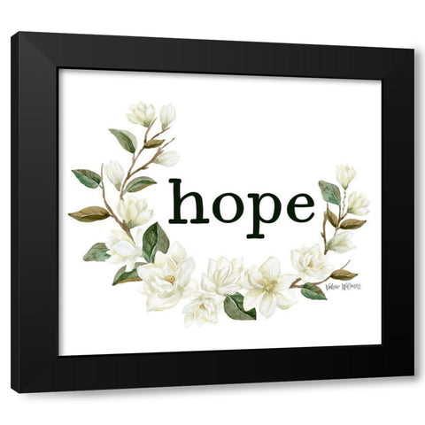 Hope Black Modern Wood Framed Art Print with Double Matting by Wieners, Valerie