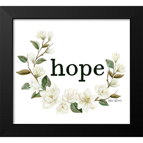 Hope Black Modern Wood Framed Art Print by Wieners, Valerie