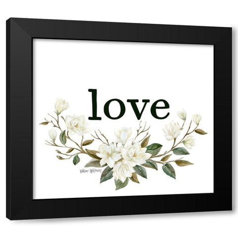 Love Black Modern Wood Framed Art Print with Double Matting by Wieners, Valerie