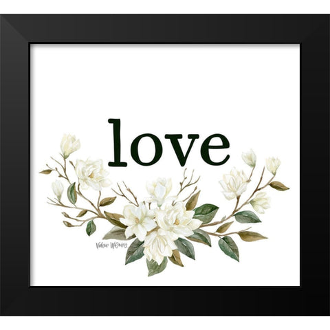 Love Black Modern Wood Framed Art Print by Wieners, Valerie