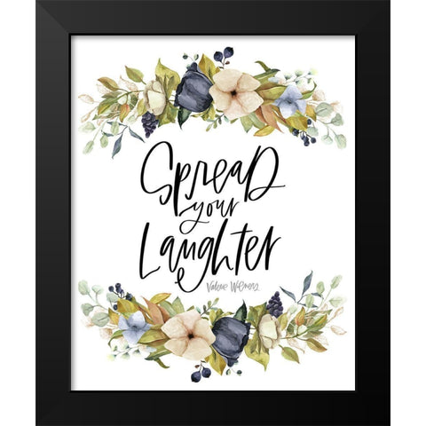 Spread Your Laughter Black Modern Wood Framed Art Print by Wieners, Valerie
