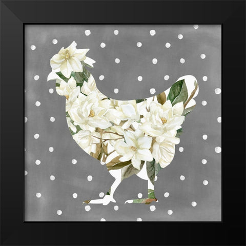 Chicken  Black Modern Wood Framed Art Print by Wieners, Valerie
