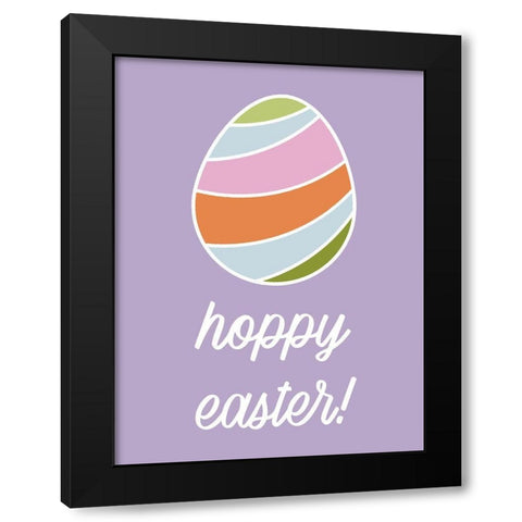 Happy Easter Black Modern Wood Framed Art Print with Double Matting by Wieners, Valerie
