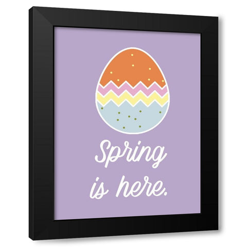 Spring is Here Black Modern Wood Framed Art Print by Wieners, Valerie