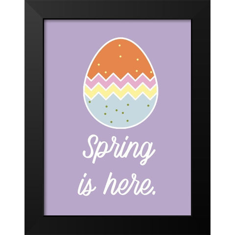 Spring is Here Black Modern Wood Framed Art Print by Wieners, Valerie