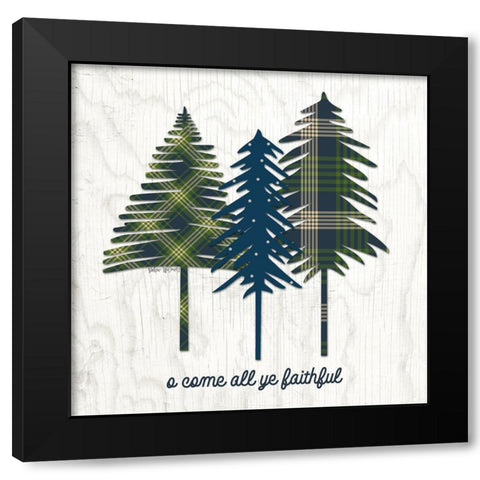 Come All Ye Faithful Black Modern Wood Framed Art Print with Double Matting by Wieners, Valerie