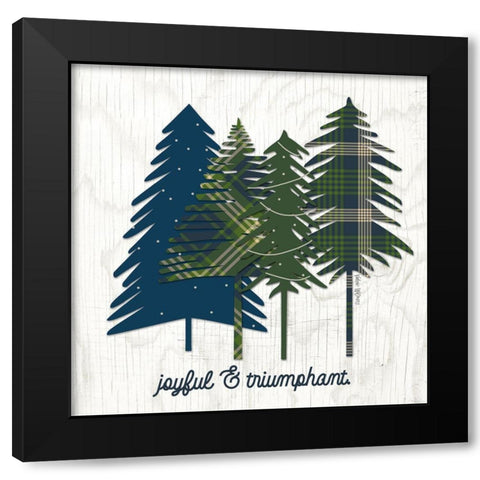 Joyful and Triumphant Black Modern Wood Framed Art Print with Double Matting by Wieners, Valerie