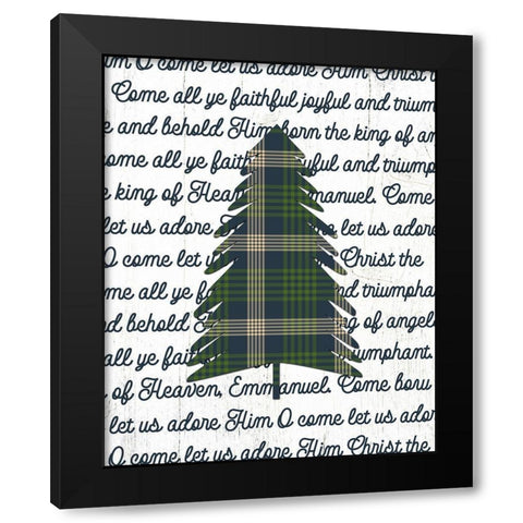 Faithful Christmas Tree Black Modern Wood Framed Art Print by Wieners, Valerie