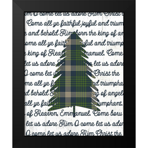 Faithful Christmas Tree Black Modern Wood Framed Art Print by Wieners, Valerie