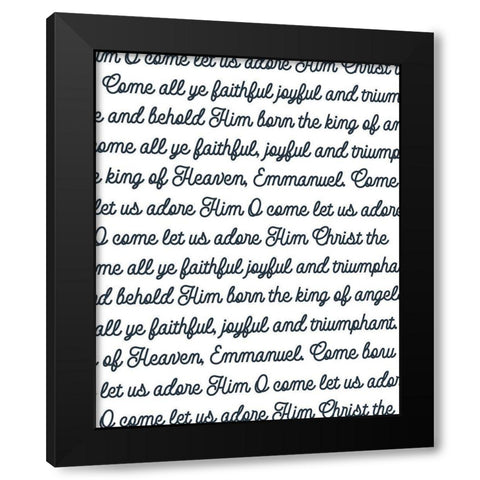 O Come Black Modern Wood Framed Art Print by Wieners, Valerie