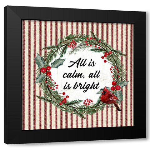All is Calm Black Modern Wood Framed Art Print with Double Matting by Wieners, Valerie