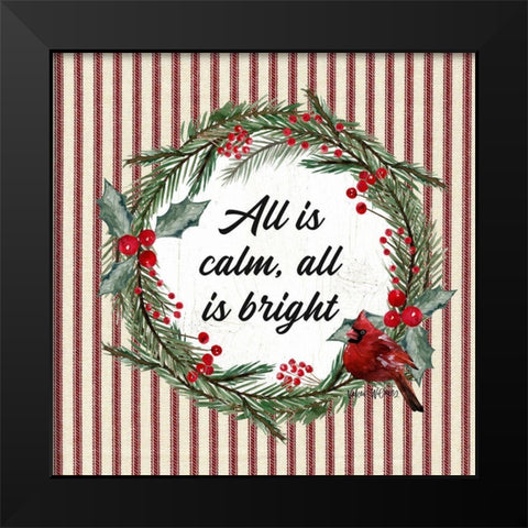 All is Calm Black Modern Wood Framed Art Print by Wieners, Valerie