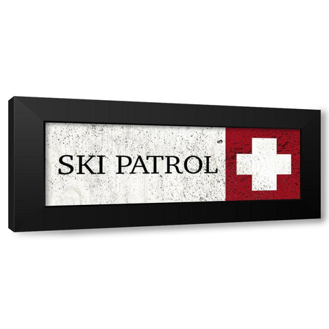 Ski Patrol Black Modern Wood Framed Art Print with Double Matting by Wieners, Valerie