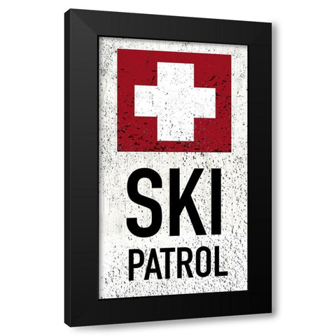 Ski Patrol Black Modern Wood Framed Art Print by Wieners, Valerie