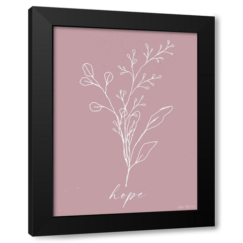 Hope Black Modern Wood Framed Art Print by Wieners, Valerie