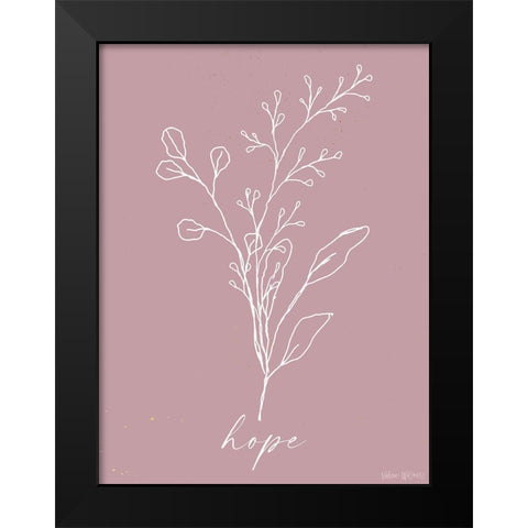 Hope Black Modern Wood Framed Art Print by Wieners, Valerie