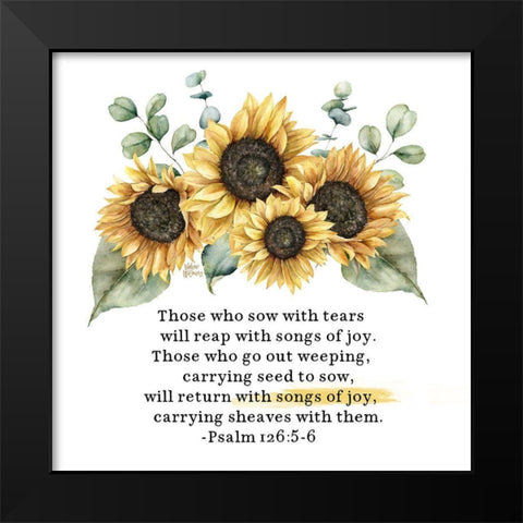 Songs of Joy Black Modern Wood Framed Art Print by Wieners, Valerie