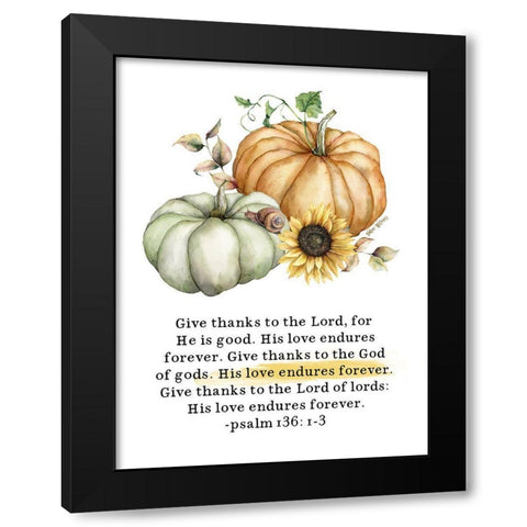 His Love Endures Forever Black Modern Wood Framed Art Print by Wieners, Valerie