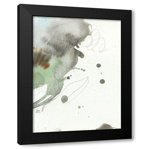 Earthy Abstract II Black Modern Wood Framed Art Print with Double Matting by Wieners, Valerie