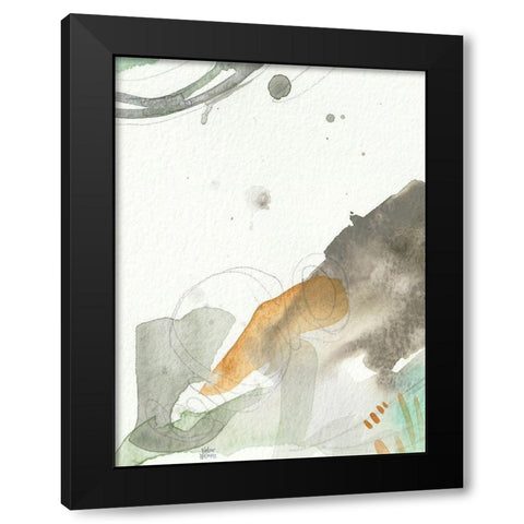 Earthy Abstract III Black Modern Wood Framed Art Print with Double Matting by Wieners, Valerie