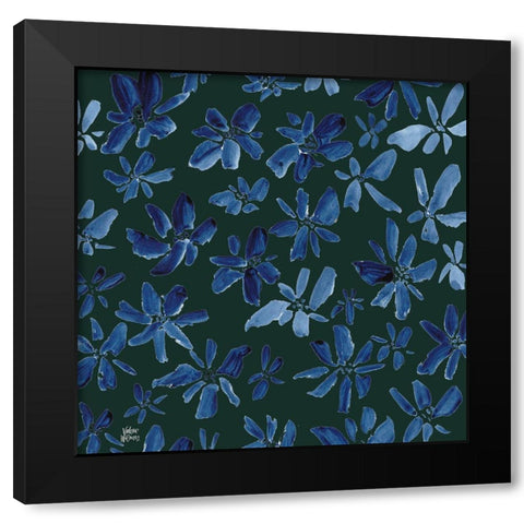 Calm Floral Black Modern Wood Framed Art Print by Wieners, Valerie