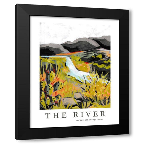 The River Black Modern Wood Framed Art Print by Wieners, Valerie