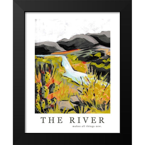 The River Black Modern Wood Framed Art Print by Wieners, Valerie